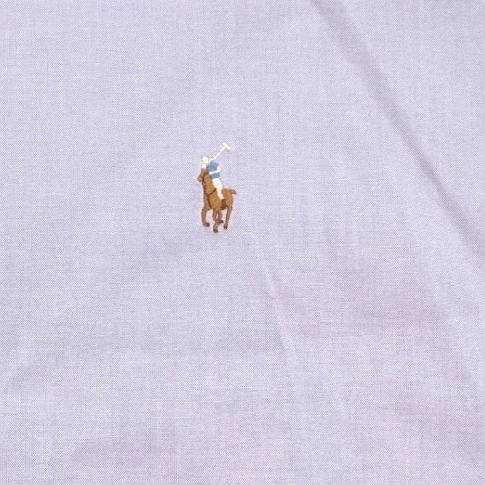 Polo Ralph Lauren Mens Lavender Yarmouth 16 34/35 Oxford Shirt Long Sleeve Flesh